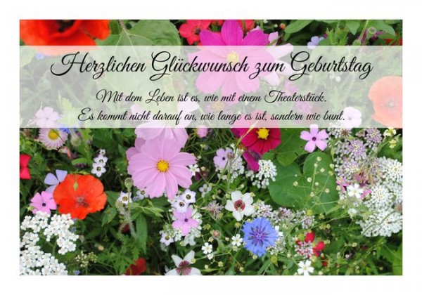 Originelle Geburtstagskarten "Buntes Leben"