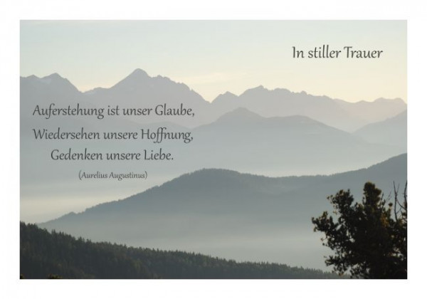 Trauerkarte "Auferstehung"