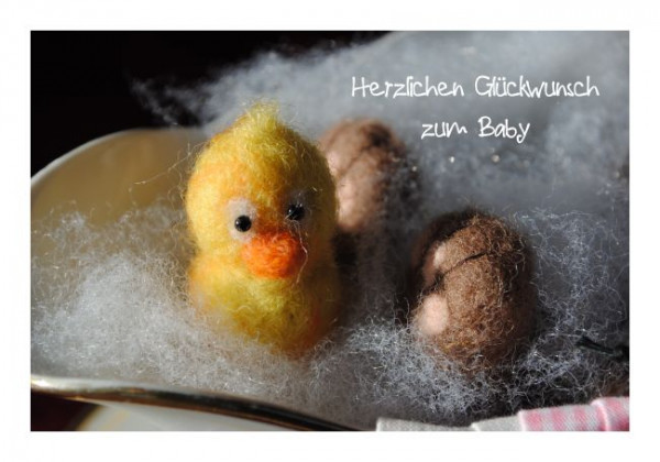 Glückwünsche Geburt "Badeente"