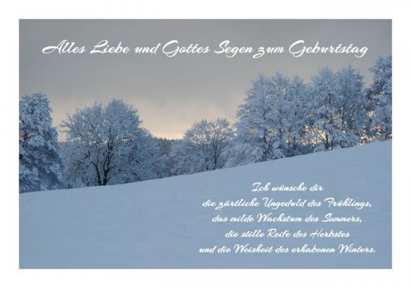 Christliche Geburtstagsgrüße "Heilige Wünsche"