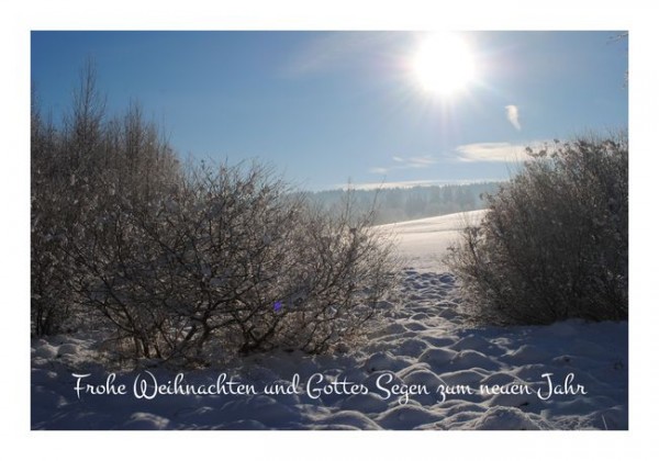 Christliche Weihnachtsgrüße "Gottes Segen"