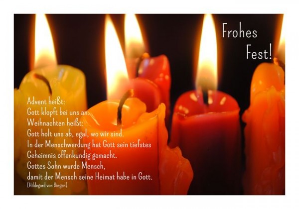 Christliche Weihnachtswünsche "Fest" - KLAPPKARTE & KUVERT